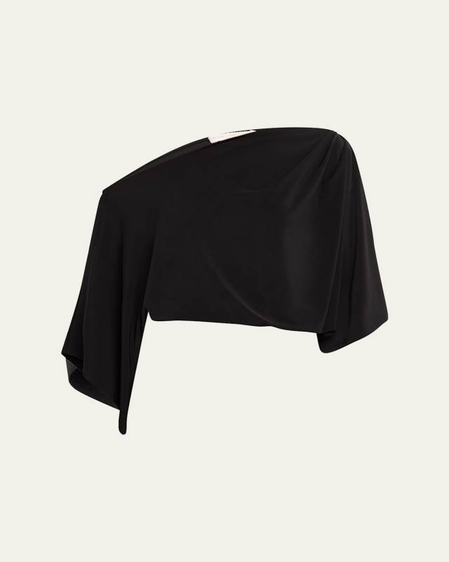 Jamila Asymmetric Draped Blouse